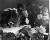 Kvinna med födelsedagsblommor