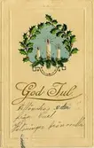 Notering på kortet: God Jul.