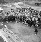 Skoltävling på Vapenvallen i Huskvarna. 1960-tal.