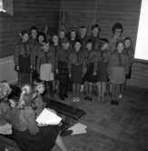 Scoutinvigning i Betelkyrkan, Huskvarna. 1960-tal.