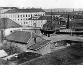 Utsikt från vallområdet i Jönköping på 1860-talet.