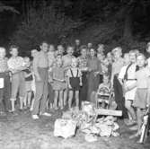 Lådbilsrally i Huskvarna stadspark 10 oktober 1955. Man åkte från 