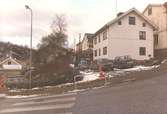 Rygatans anslutning till Forsåkersgatan vid Mölndals museum på 1980-talet.