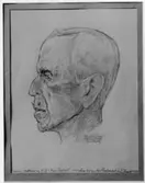 Frimärksförlaga till frimärket Gustaf V, utgivet 8/12 1947. Regeringsjubileet. 