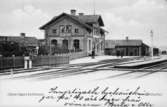 Vykort, poststämplat 1905. Man ser järnvägsstationen Mölndals övre, som tillkom 1894.