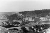 Vy från höjden över Krokslätts fabriker, 1950-talet.