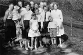 Marianne Svenssons konfirmation på Långö, 1960. 
Med på bild: Augusta Persson, Sonja Svensson, Erik Svensson, Solveig Svensson, Marianne Svensson, Ivar Svensson, Britt Svensson, Arvid Svensson, Lennart Svensson,, Jan-Åke Svensson, Margareta Svensson, Bo-Christer Svensson, Albert Persson, Gunilla Svensson och Ida Svensson.
