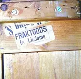 Fraktsedel från järnvägsstationen i Lindome.