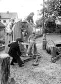 Barn som leker. Holtermanska daghemmet juni 1974.