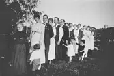 Släktsammankomst i Kållered, 1920-tal.