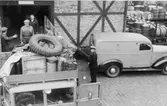 Transport 1946 av brev och paket - till en början, senare endast av
paket - från Hälsingborgs postkontor till Schweiz.