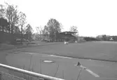 Kvarnbyvallen innan läktaren revs, mars 1993.