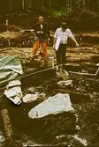 Arkeologisk utgrävning i Tulebo mosse, augusti 1993.