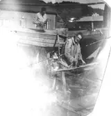 Varvet i Mölndal, okänt årtal. Mölndals Motorbåtsklubb hade ett litet båtvarv och hamn intill lilla bron (i närheten av Mölndals sjukhus) vid Mölndalsån.