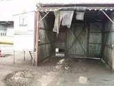 Byggnads/rivningsdokumentation av vindskydd för hydraulpress år 2006, okänd plats.