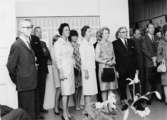 Fr.v. Kapten Molin, fröken Borgenstierna, Margit Sjölund, Ingegerd
Holmberg, fru Astrid Tufvesson, Ernst Rydahl och Lars Bäckman.