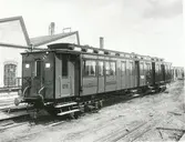 Fotografi föreställande Järnvägspostvagn Litt ABDF 576 på järnvägssträckan Helsingborg-Hässleholm. Tillverkad 1906.