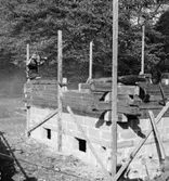 Husgrund med ytongmurar
Under uppbyggnad
Exteriör