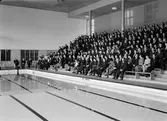 Invigningen av Centralbadets simhall, Östra Ågatan, Uppsala oktober 1941