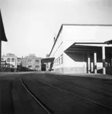 Från vänster rörverkstad, byggnad 10 o lagerbyggnad 110 på Papyrus fabriksområde.