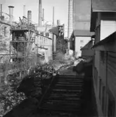 Mölndalsån, nedströms fallet.