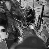 Mölndalsån, nedströms fallet.