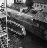 Mölndalsån, nedströms fallet.