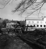 Byggnad N:o 6, tillbyggnad 1954. Schaktning.