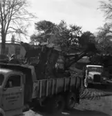 Byggnad N:o 6, tillbyggnad 1954. Schaktning.