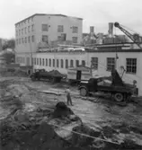 Byggnad N:o 6, tillbyggnad 1954. Schaktning.