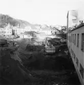Byggnad N:o 6, tillbyggnad 1954. Schaktning.
