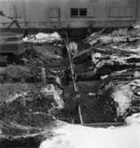 Byggnad N:o 6, tillbyggnad 1954. Schaktning.