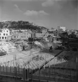 Byggnad N:o 6, tillbyggnad 1954. Formsättning för gjutning.