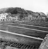 Byggnad N:o 6, tillbyggnad 1954. Taklagskrans.