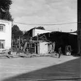 Verkstadens omklädningsrum.