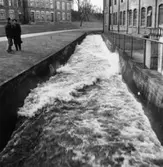 Mölndalsån inom fabriksområdet vid byggnad nr 19.