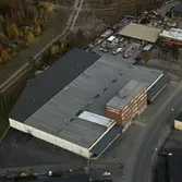 Flygfoto över Söderberg & Grubbens, Stockholm.
Foto: International Photographic Production AB, Stockholm.