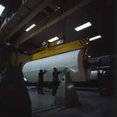 Interiörbild från Papyrus Nymölla AB. Pappersmaskinen.