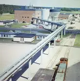 Exteriörbild från Papyrus Nymölla AB. Ledning från massabruket.