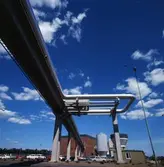 Exteriörbild från Papyrus Nymölla AB. Ledning från massabruket.