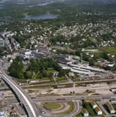 Flygfoto över Papyrus fabriksområde.