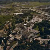 Flygfoto över Papyrus fabriksområde.