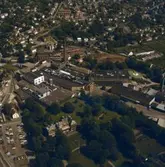 Flygfoto över Papyrus fabriksområde.