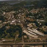 Flygfoto över Papyrus fabriksområde.