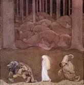 John Bauer-teckning. Fotografi till broschyr 