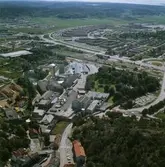 Flygfoto över Papyrus fabriksområde.