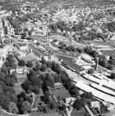 Flygfoto över Papyrus fabriksområde.