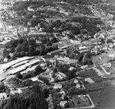 Flygfoto över Papyrus fabriksområde.