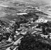 Flygfoto över Papyrus fabriksområde.