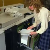 Nymölla kopieringspapper. Fotografi för Papyrus årsberättelse 1980.
Foto: Sten Granath, Wezäta.